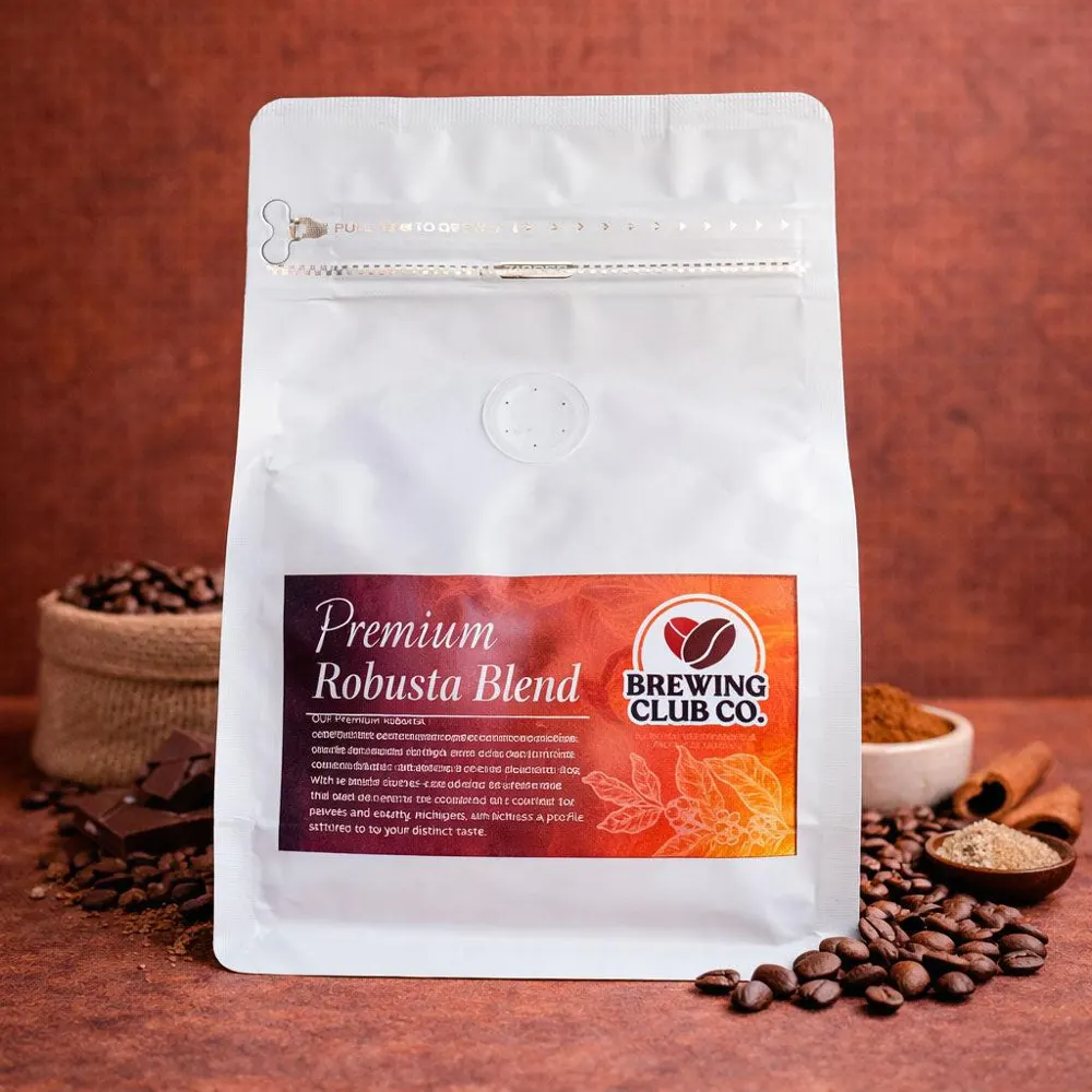 Premium Robusta Blend coffee packaging
